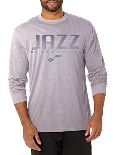 Ultra Game NBA Men's Long Sleeve Athletic Quick Dry Performance T-Shirt, Utah J…