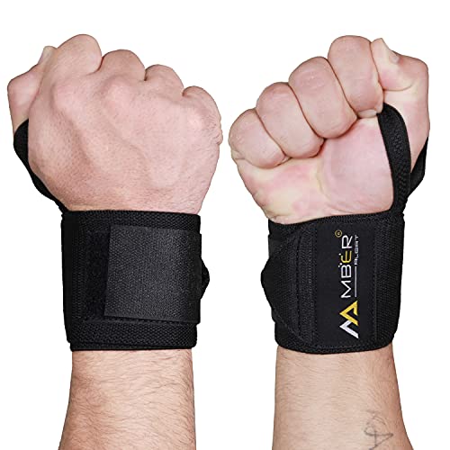 WEIGHTLIFTING WRIST WRAPS With 18" True Length With Thumb Loop