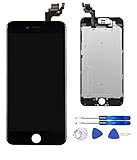 Glob-Tech iPhone 6 Plus 5.5 Inch LCD Display Screen Replacement Full Touch Digitizer Assembly with Proximity Sensor + Ear Speaker + Front Camera + Screen Protector + Repair Tools,iPhone 6 Plus Black