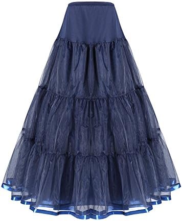 Evening Gown Petticoat Bridal Crinoline Navy Blue Size S/M