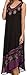 Sakkas A900 Batik Flower Caftan Tank Dress/Cover Up - Black/Purple - One Size