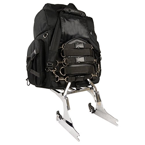 Milwaukee Performance SH689 Black Large Nylon Sissy Bar Bag with Back Pack Straps