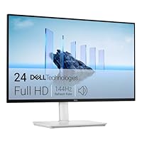Dell 24 Plus Monitor - S2425HSM - 23.8-inch FHD (1920x1080) 144Hz 1ms Display, 2 x 3W Speakers, HDMI Connectivity, Height/Tilt/Pivot/Swivel Adjustability, AMD FreeSync - Ash White