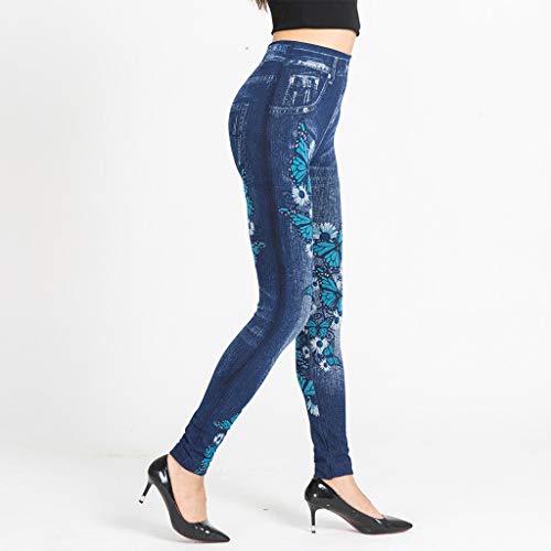 Botrong Women Jeans Bottoms Hip Lift Slim Fit Long Pants