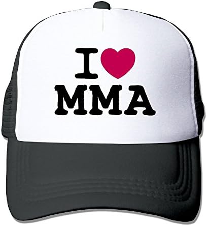 Jia De Ba Funny I Love Heart MMA Mixed Martial Arts Adult Trucker Cap Baseball Dad Mesh Hat Black