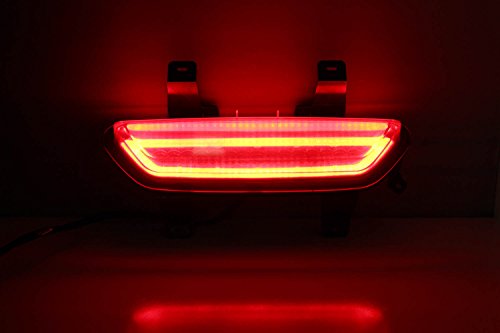 iJDMTOY Clear Lens All-In-One Full LED Backup Reverse Lamp & Rear Fog Light Assembly For 2015-up Ford Mustang