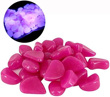 SHJNHAN 100PCS Glow in The Dark Stone Luminous Sea Aquarium Fish Tank Decor