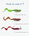 Grub Fishing Lures, Plastic Soft Lure Fishing Gear, Saltwater / Freshwater, 250Pcs 10 Colors