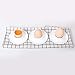 ComSaf Porcelain Egg Cups Plates with Base, Soft Boiled Egg Cup Holders White, Pack of 6