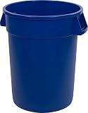 Carlisle 34103214 Bronco Round Waste Container Only, 32 Gallon, Blue