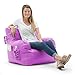 Big Joe Dorm Bean Bag Chair with Drink Holder and Pocket, Radiant Orchid Smartmax, Durable Polyester Nylon Blend, 3 feet