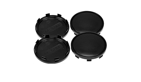 4 x 61 mm Buje tapas Llantas Tapa cojinetes de tapas Negro ...