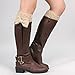Oksale Women Winter Bowknot Crochet Knitted Wool Boot Socks Cover Leg Warmers (Beige)