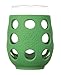Lifefactory 17-Ounce BPA-Free Indoor/Outdoor Wine Glass with Protective Silicone Sleeve, 4-Pack, Grass Green