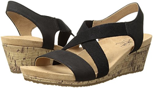 LifeStride womens Mexico Wedge Sandal Black 6.5 Wide US for sale online | eBay