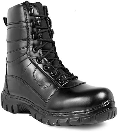 Men's Black Genuine Leather High Ankle Commando Combat Boots || Military Boots