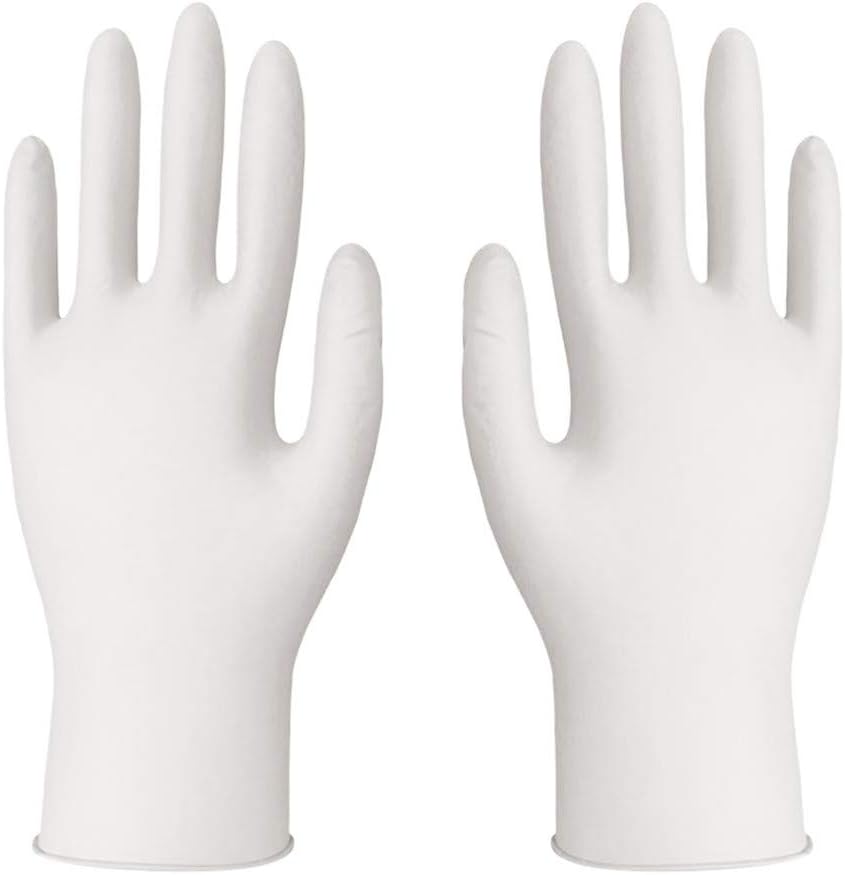100 Pcs Latex Nitrile Disposable Gloves Mechanic Nitrile Gloves Exam Gloves Heavy Duty Latex-free and Powder-free, Non-sterile (S)