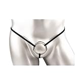 SS Queen Men's Sexy Lingerie Open C-Strap Metal O-Ring G-String Panties T-Back Thong Brief (Set 1)