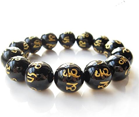 Sweetgirl Jewelry Obsidian 10mm Beaded Bracelet New Black Lucky Buddha Round Beads Stone Bracelets