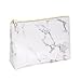 Joyful 3PCS White Marble Cosmetic Bag Set Women Casual Makeup Pouch Toiletry Organizer Case Pouch Storage Makeup Brushes Bag