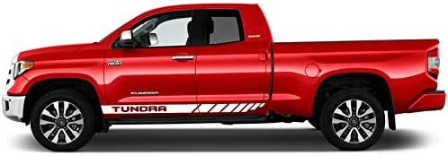 Toyota Tundra Vinyl Decals Graphics Side Stripes Design 3 (White)
