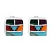 8mm Square Multicolor Southwestern Style 925 Sterling Silver Stud Earrings for Women - Simulated Gemstones