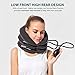 Maldora Cervical Neck Traction Device for Instant Neck Pain Relief ✮ Inflatable & Adjustable Neck Stretcher Pillow for Home Traction Spine Alignment (Grey) ✮ FDA Registered ✮ Bonus Sleep Mask