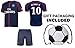 Fan Kitbag Neymar Jr #10 PSG Soccer Jersey & Shorts Paris Saint Germain Youth Kids Home/Away ✓ Premium Gift Set ✓ INCLUDED Soccer Ball Backpack (Youth Medium 8-10 Years, Home Short Sleeve)