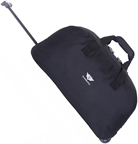 Slimbridge Ultra Light Wheeled Cabin Carry-on Hand Luggage Trolley Holdall Bag 55 cm 900 Grams 40 litres with 2 Wheels, Castletown Black