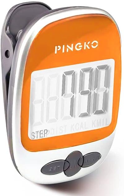 Pingko Outdoor Multi-Function Portable Pedometer Orange