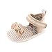 Weixinbuy Infant Baby Girls Summer Bowknot Stripe Anti-Slip Crib Flat Sandals