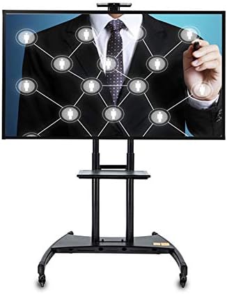 XUEXUE Furniture Flat Panel TV Stand and Entertainment Console Cart, for Flat Panel LED LCD Plasma Screen 32" to 65" 360º of Swivel Height Adjust Reception Hall Exhibition