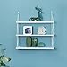 WELLAND 3-Tier Display Wall Shelf Storage Rack Wall Rack, White