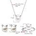 ISAACSONG.DESIGN 925 Sterling Silver Cat Eye Moonstone Apple/Cat Kitty Crystal Pearl Charms Pendant Necklace and Earring Set for Women (Cute cat Kitty with Pearl Charm)