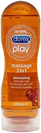 Durex Play 2 In 1 Massage Gel Edible Water Based Personal Lubricant Guarana Flavoured 200ml Amazon Co Uk Health Personal Care