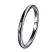 2mm Super Slim White Tungsten Ring Top Polished Comfort Fit Rings Domed Couple Rings Mens Womens Wedding Bands