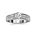 Cate & Chloe Leah 18k White Gold Ring with Crystals, Trendy Beautiful Sparkling Engagement Ring, Modern Round Cut Diamond Crystals, Wedding Anniversary Special Occasion Promise (7)