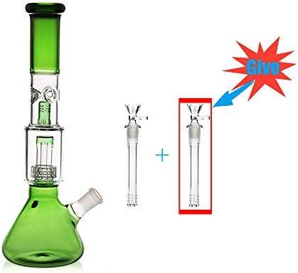 TZYP 13.38-inch,Glass Crafts Tube can be reused Wine vase,Beautiful hot Glass vases. Glass Sheets are Very Thick and Durable and not Fragile.(Green)