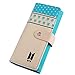 Youyouchard Kpop BTS Love Yourself PU Long Wallet for Girls Womens Bifold Wallet Money Card Holder Fashion Clutch Purse(Blue)
