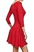 TOPPING Women's Casual Jersey Long Sleeve Flare Mini Skater Dress
