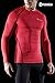 TSLA Men's UPF 50+ Compression Shirts, Cool Dry Long Sleeve Athletic Tops, Sports Baselayer Workout Shirt, Zero Red, X-Large