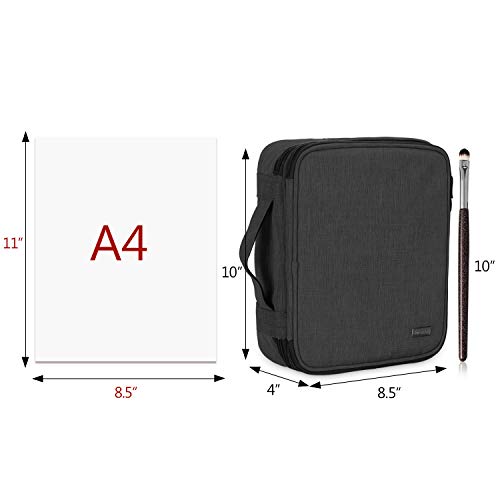 Teamoy Travel Makeup Brushes Bag(up to 10"), Professional Makeup Train