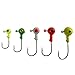 THKFISH Jig Heads Fishing Hooks Fishing Jig Heads Fishing Lure Bait Crappie Bass Trout Fishing Tackle Kit 44pcs