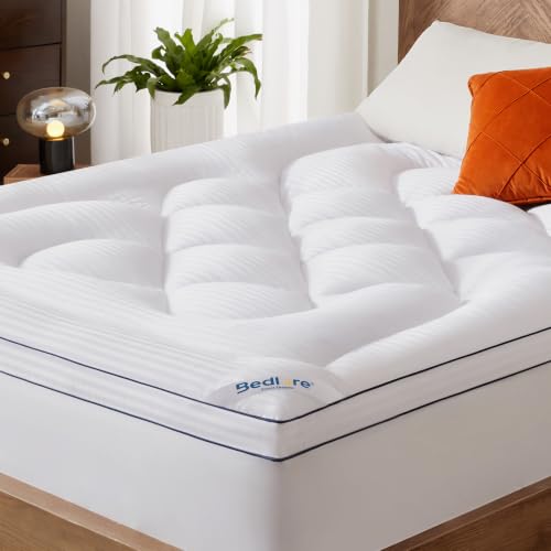 BEDLORE Matratzentopper 90x200cm, Atmungsaktiv & Weich, Weiß