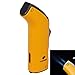 COHIBA Fashion Windproof Lighter Double Torch Jet Blue Flame Refillable Inflatable Cigar Lighter D0343 (Yellow)