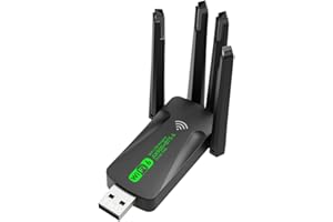 Suapouen WiFi6 USB Adapter AX900 WiFi Dongle 2.4G 5Ghz 4 Antenna Bluetooth5.4 -MIMO Wireless Card Receiver for Laptop for PC