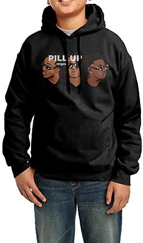 Boys Girls Migos Pill Up Fleece Hoodie Sweatshirt L