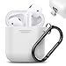 AhaStyle AirPods Case Cover Premium Silicone Protective Cover Skin Accessories [Hand Strap Included] Compatible with AirPods 2 & 1（White）