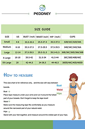 Peddney Women Flounce One Shoulder Bikini Swimsuit Ruffle Stripe Print Two Piece Bathing Suits