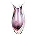 Hand Blown Multicolor Sommerso Art Glass Teardrop Vase 11
